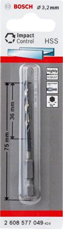 Bosch Impact 3,2mm HSS 1/4" Metal Matkap Ucu 2608577049